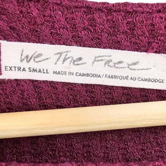 Free People Women XS Oversized North Shore Thermal Tunic Top‎ - Picture 4 of 11